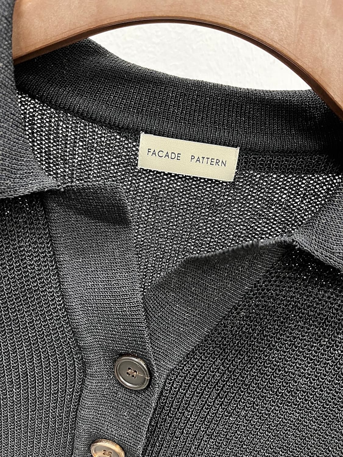 여) 파사드패턴 버튼업 카라니트  상품이미지4