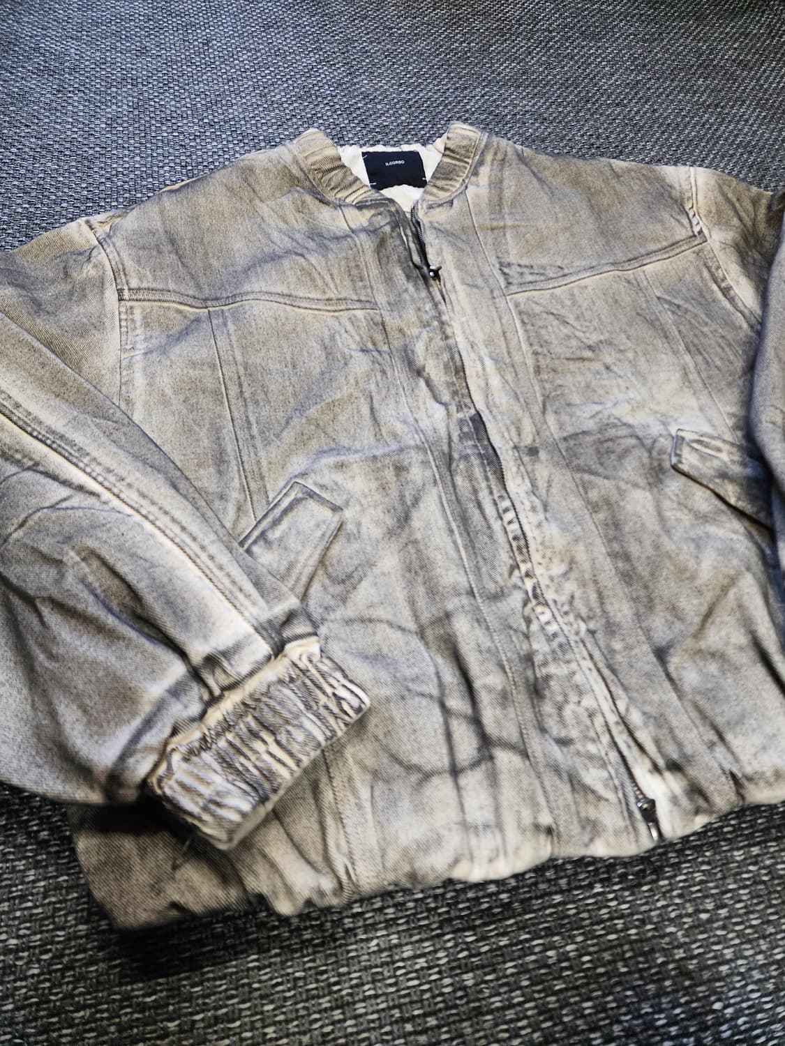 일꼬르소 데님 워싱 블루종 자켓 XL 상품이미지6