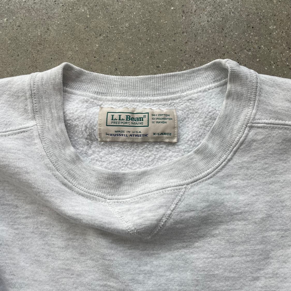 빈티지 러셀 애슬레틱X엘엘빈 터틀넥 스웻셔츠 그레이 상품이미지3
