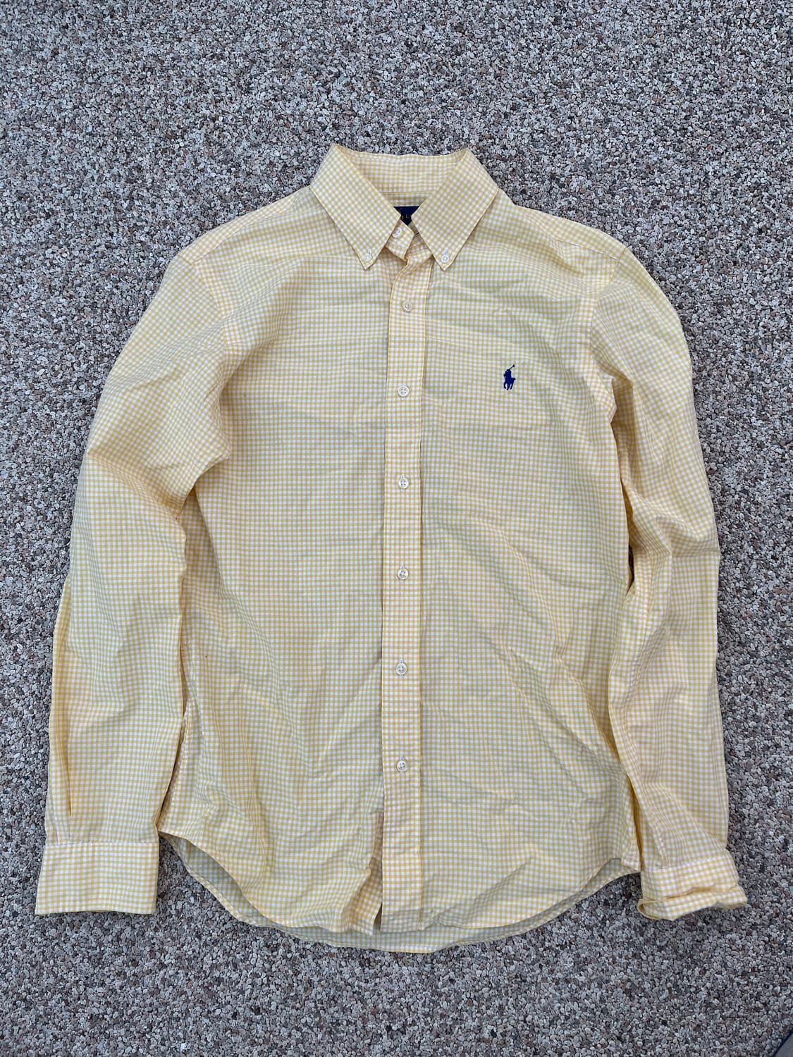 폴로 랄프로렌 블루 포니 옐로우 슬림핏 셔츠(s) 상품이미지2