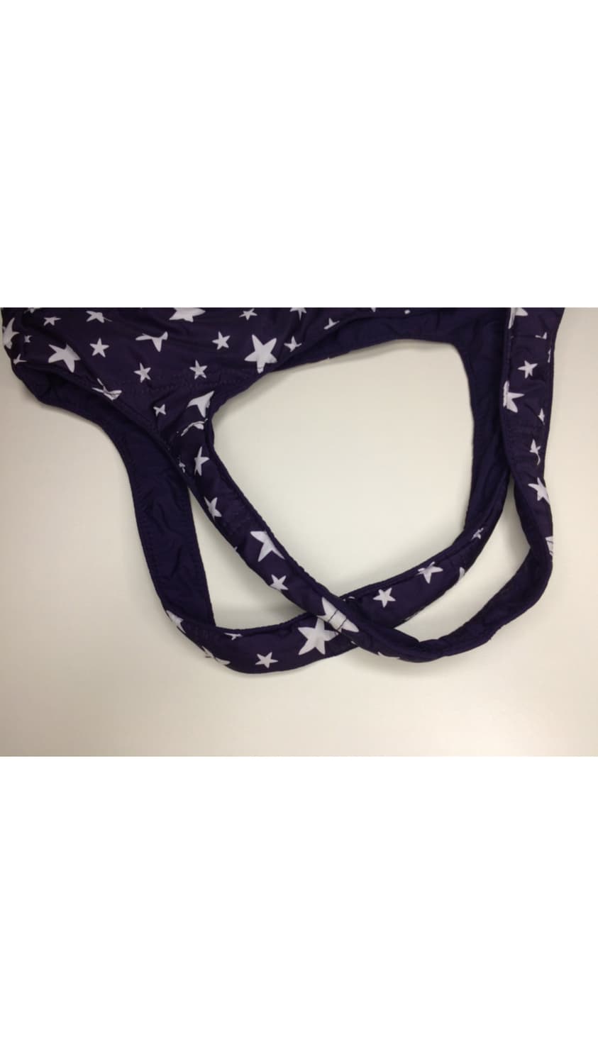 빈티지 별 무늬 패턴 네이비 딥퍼플 숄더백 상품이미지3