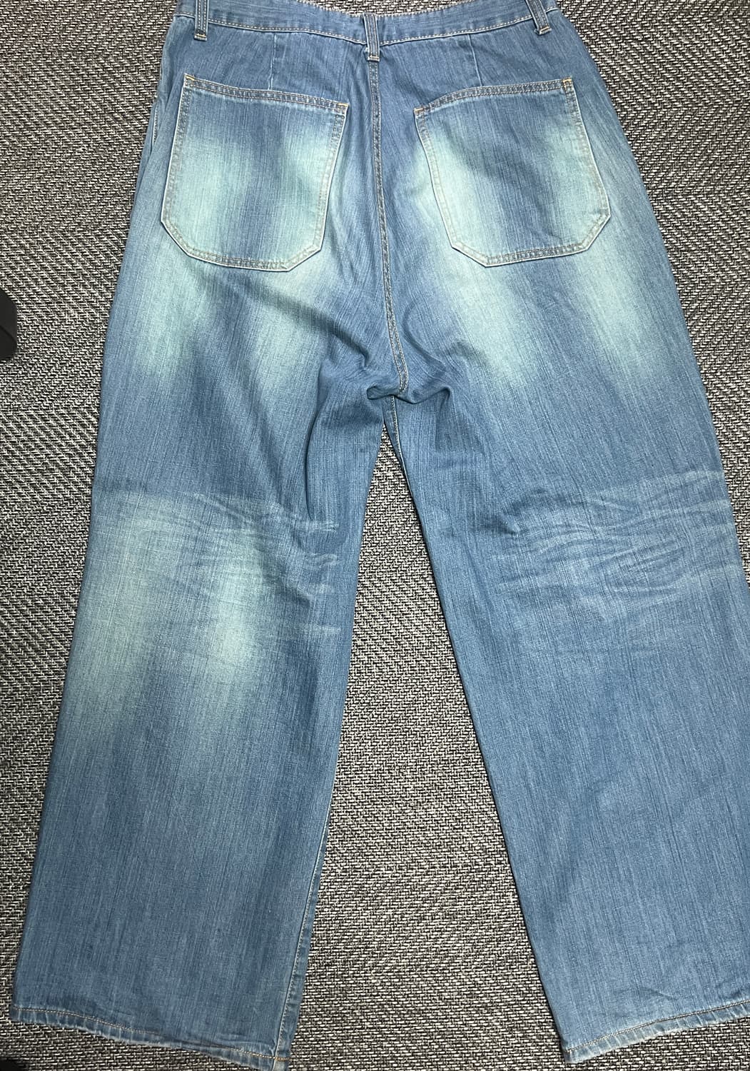 해칭룸 와이드 데님 워시드 블루 상품이미지2