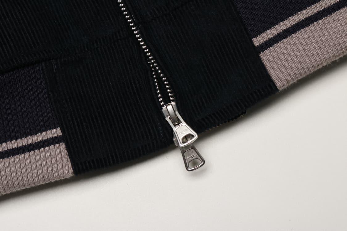 [L] 프리즘웍스 네이비 코듀로이 바시티 자켓 상품이미지3