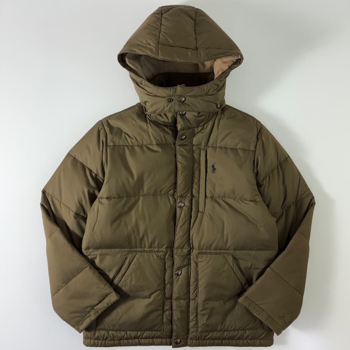 Polo  폴로 랄프로렌 자수 카키브라운 후드 푸퍼 패딩 자켓 상품이미지2
