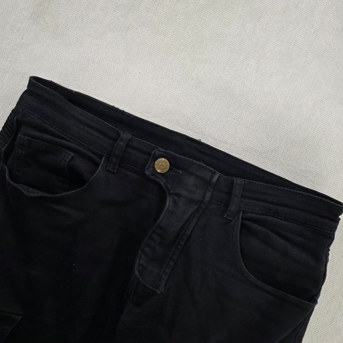 [실측확인] 모토 팬츠 바이크 흑청 데님팬츠 1231J 상품이미지2