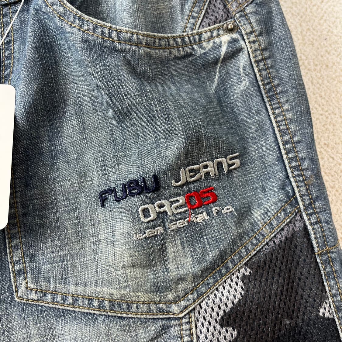 37 FUBU 푸브 90s 카모 데님 8부 팬츠 상품이미지4