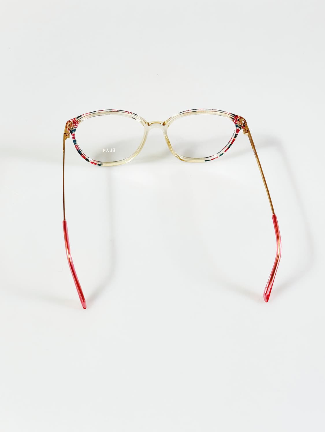 80s ALAN 플로럴 골드 메탈 뿔테 스퀘어 빈티지 안경 상품이미지5