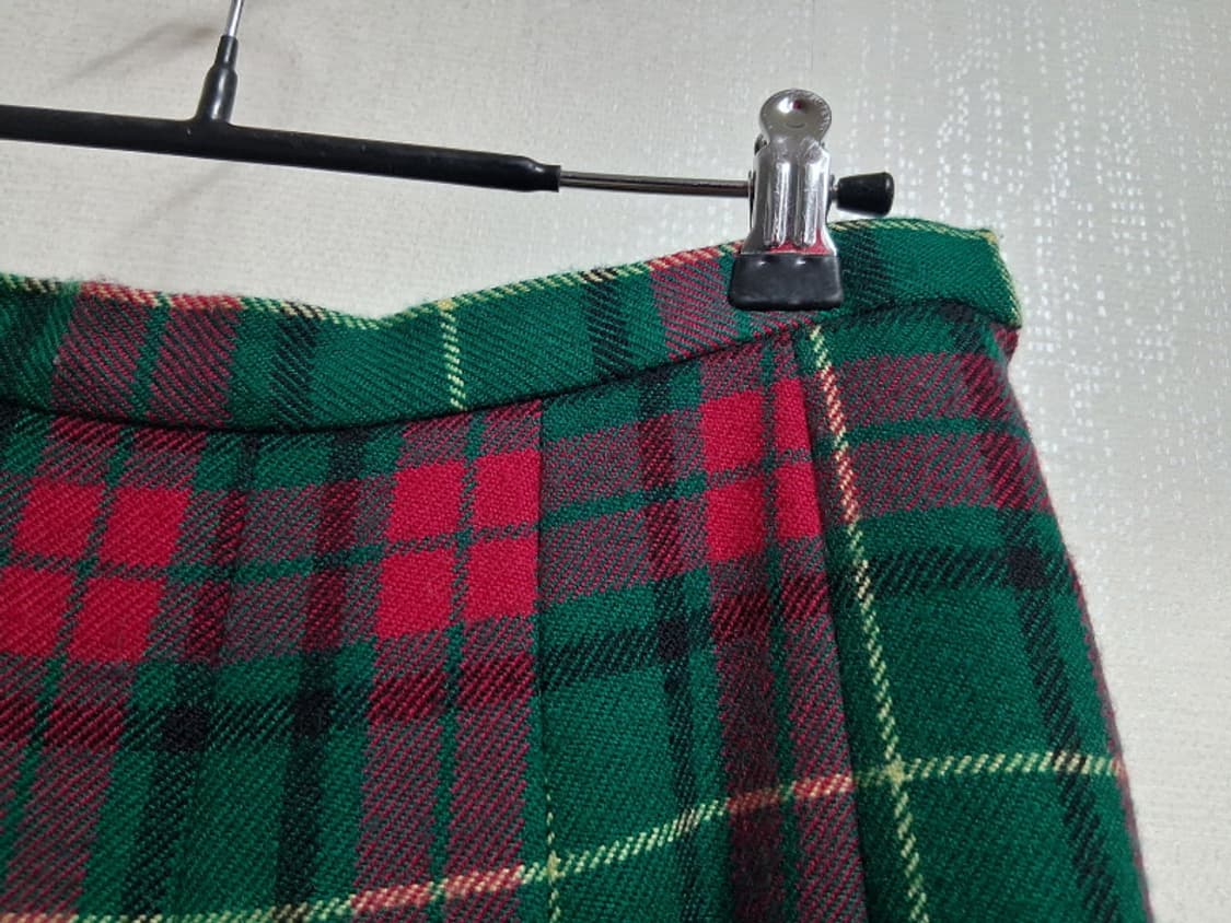 일본빈티지수입 Vogue 순모 체크 주름스커트 롱 28 
원산지 일본 소 상품이미지3