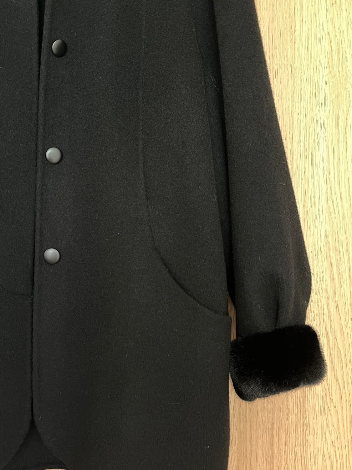 노컨텐츠 울 핸드메이드 코트 블랙 상품이미지3