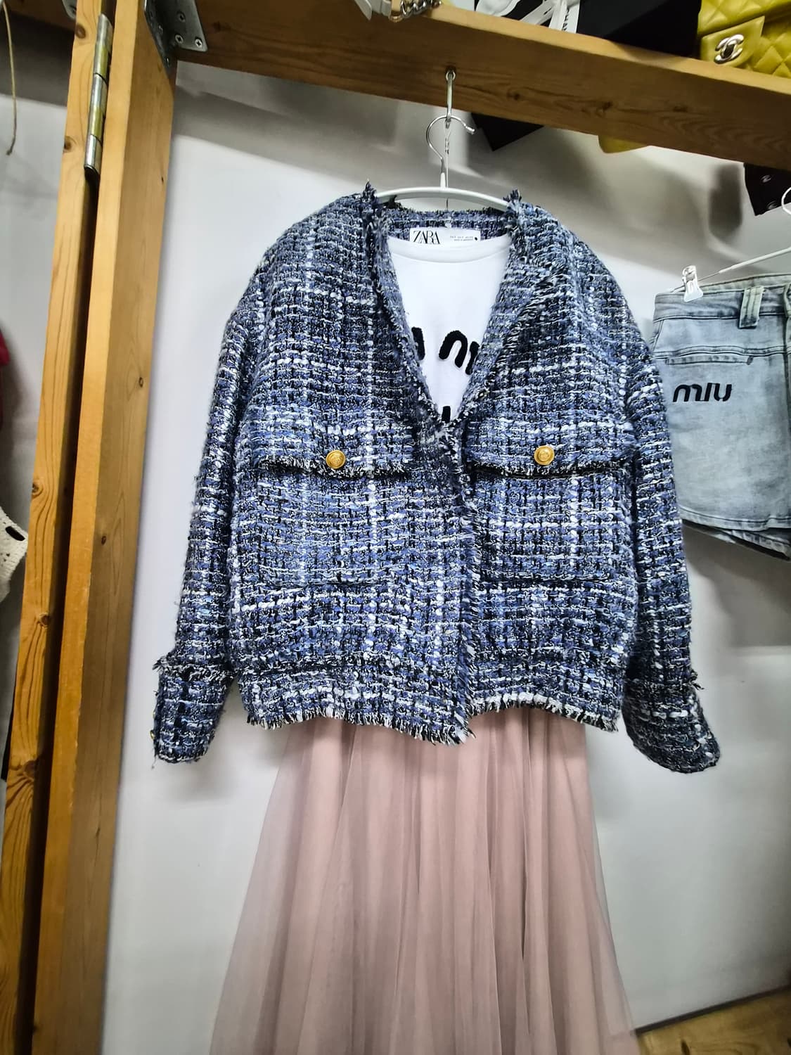 자라 아방 트위드 점퍼 상품이미지3