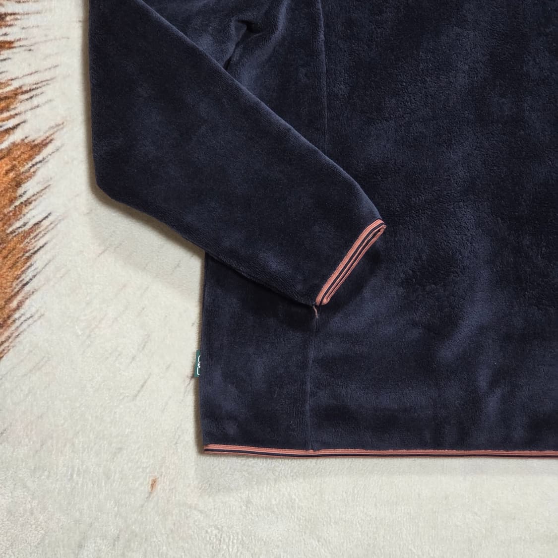 빈티지 네이비 후리스 후드집업 상품이미지6