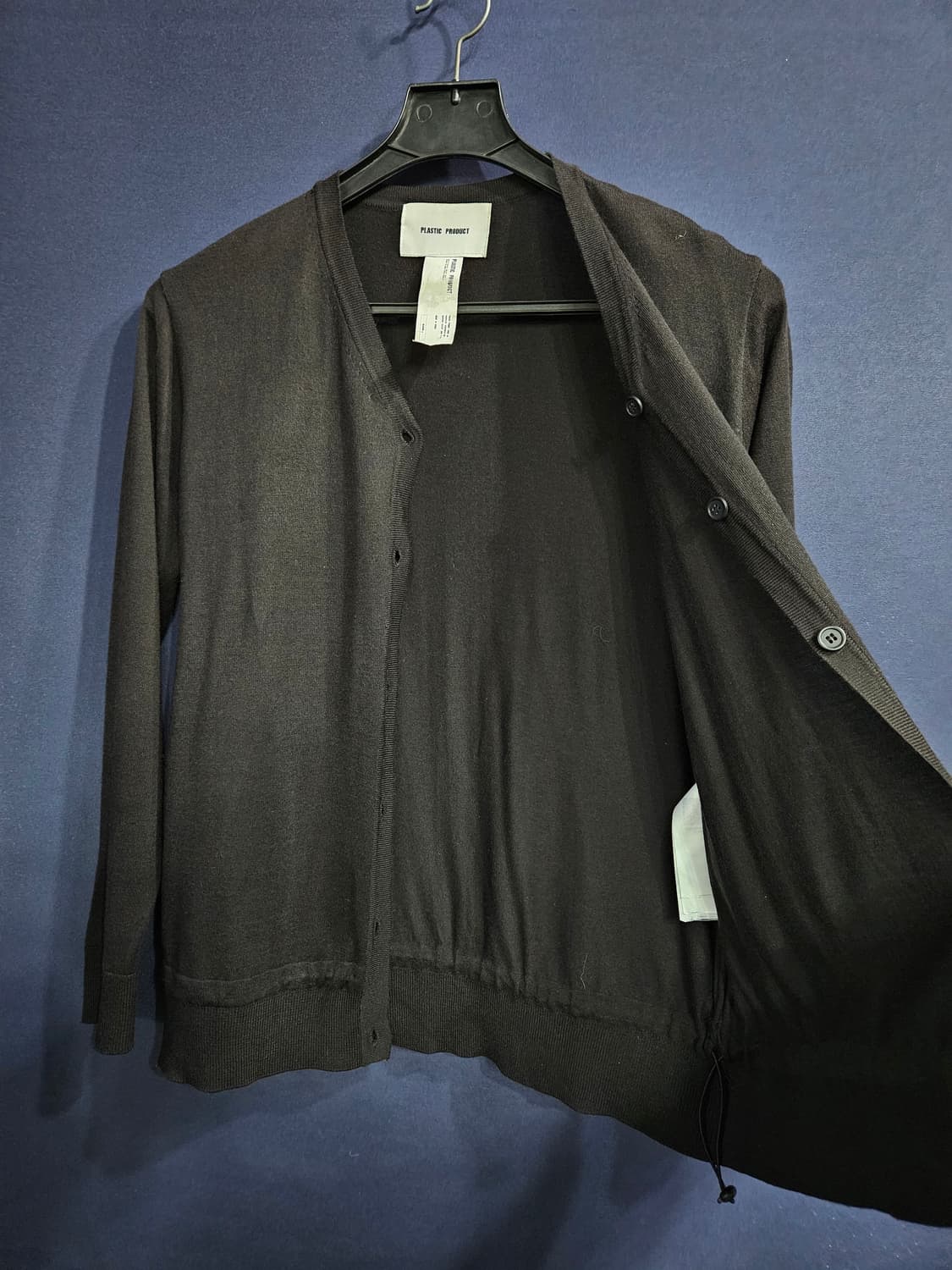 플라스틱 프로덕트 블랙 남성 슬림핏 95 가디건  상품이미지8
