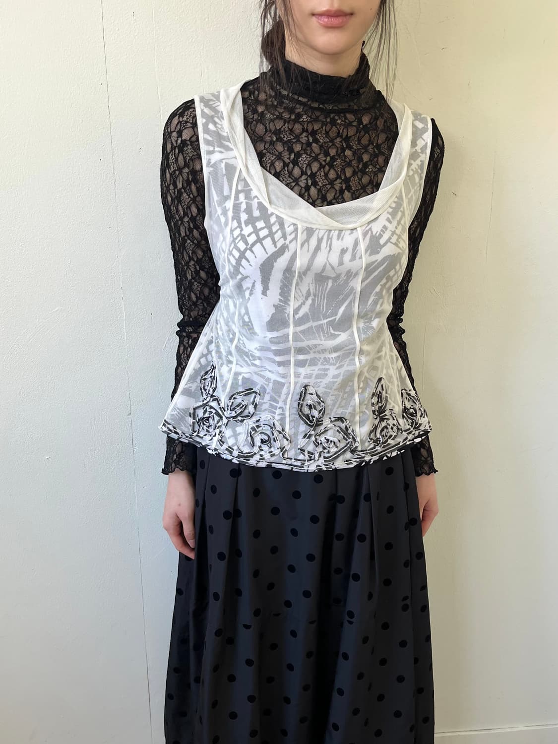 Calabaza 시스루 탑 베스트 상품이미지5