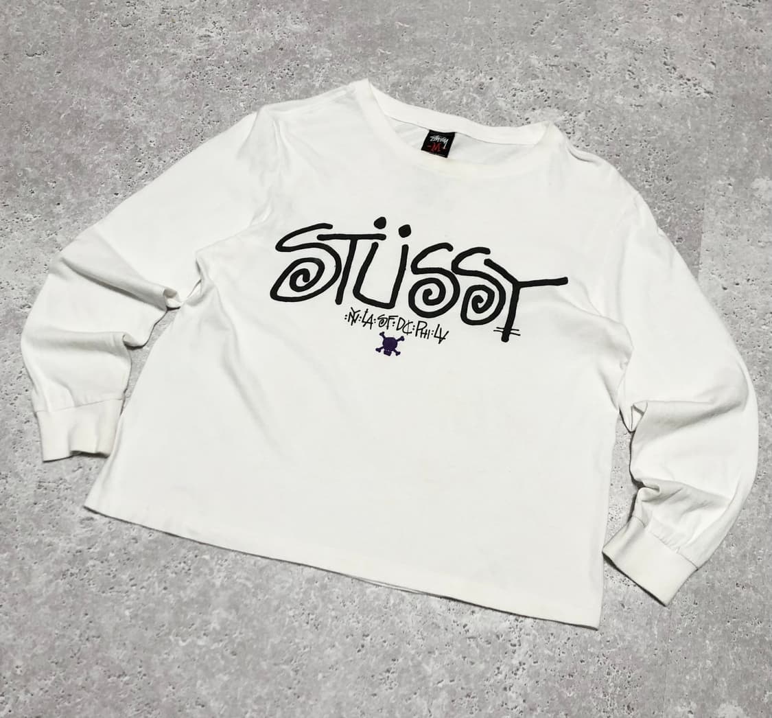 스투시 오버핏 크롭핏 티셔츠 긴팔 상품이미지1