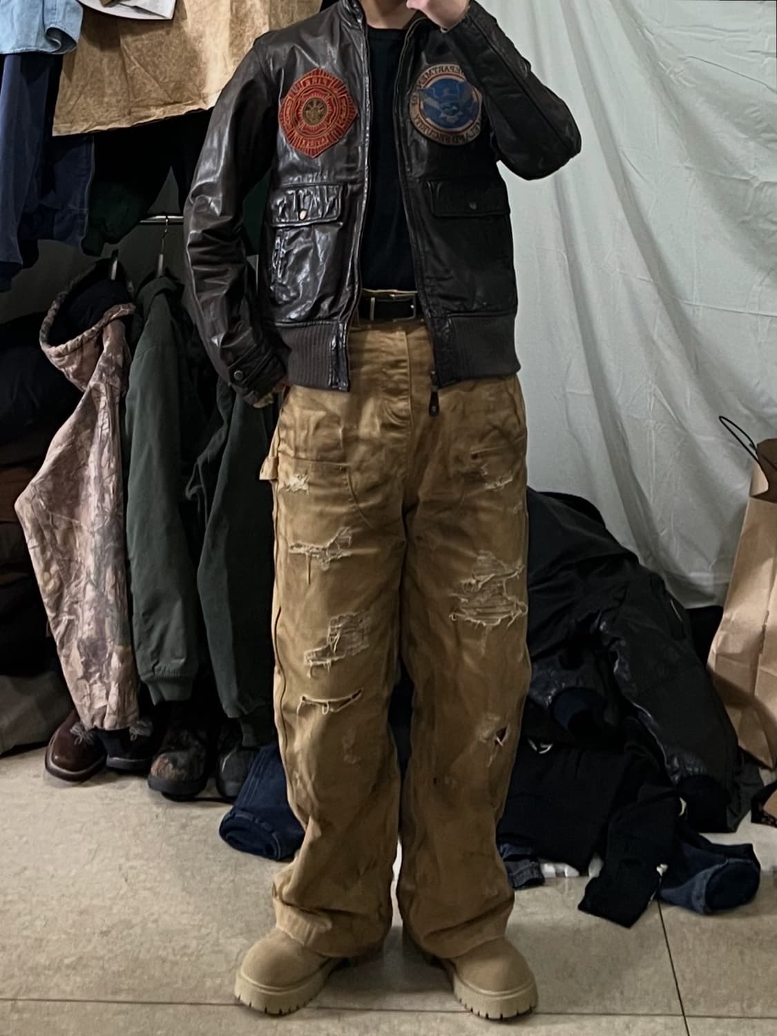 아비렉스 가죽 자켓 상품이미지3