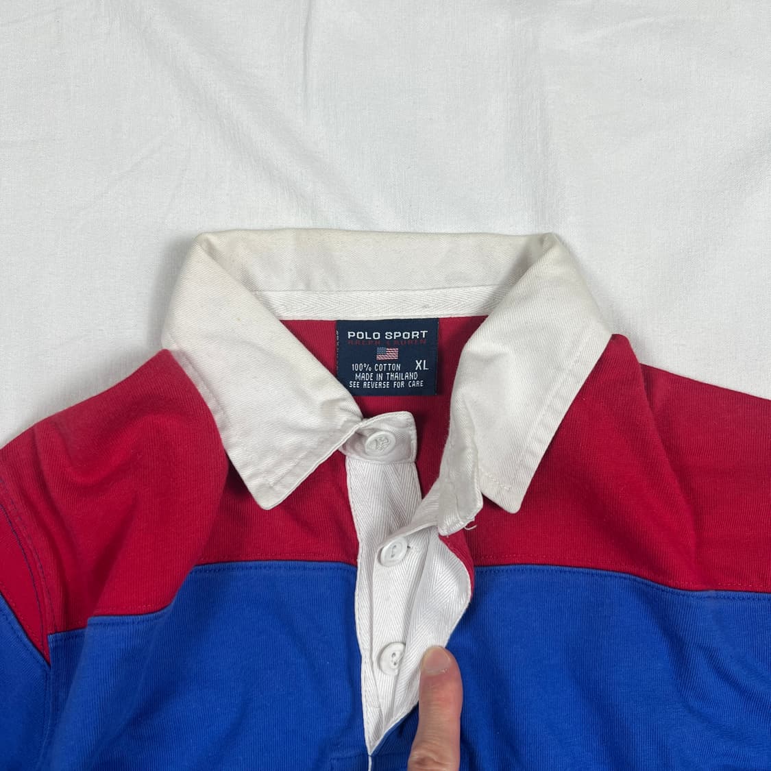 90‘s 폴로스포츠 polo 로고 스트라이프 반팔 피케셔츠 상품이미지6