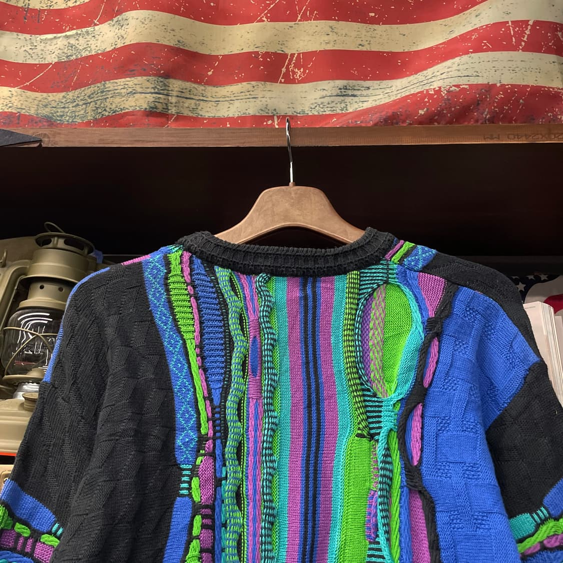 90s 크리스찬 모드 3D 케이블 쿠지 스타일 패턴 니트 스웨터 N35 상품이미지4