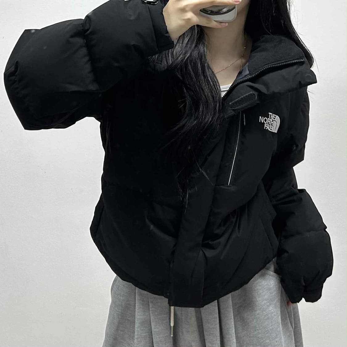 노스페이스 RDS 구스다운 준신형 블랙 숏 패딩(XL) 상품이미지1