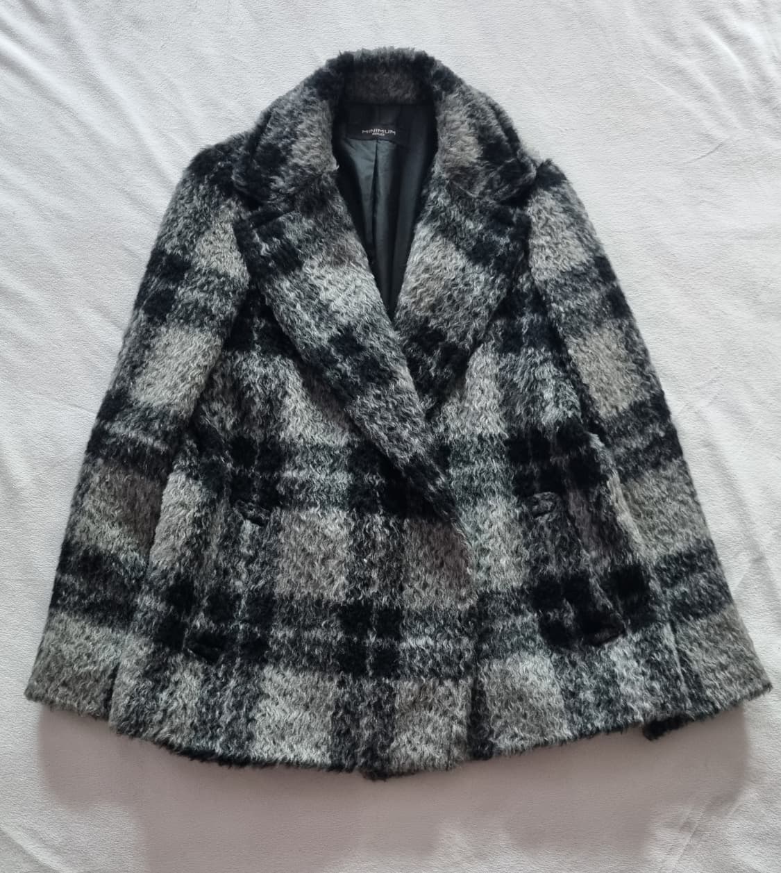 빈티지 갸루 긱시크 체크 코트 상품이미지1