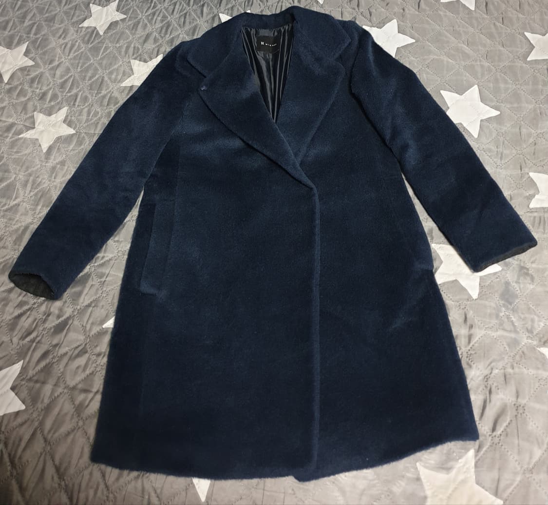 잇미샤 알파카혼방 싱글 브레스티드 울 코트 네이비(M) 상품이미지1