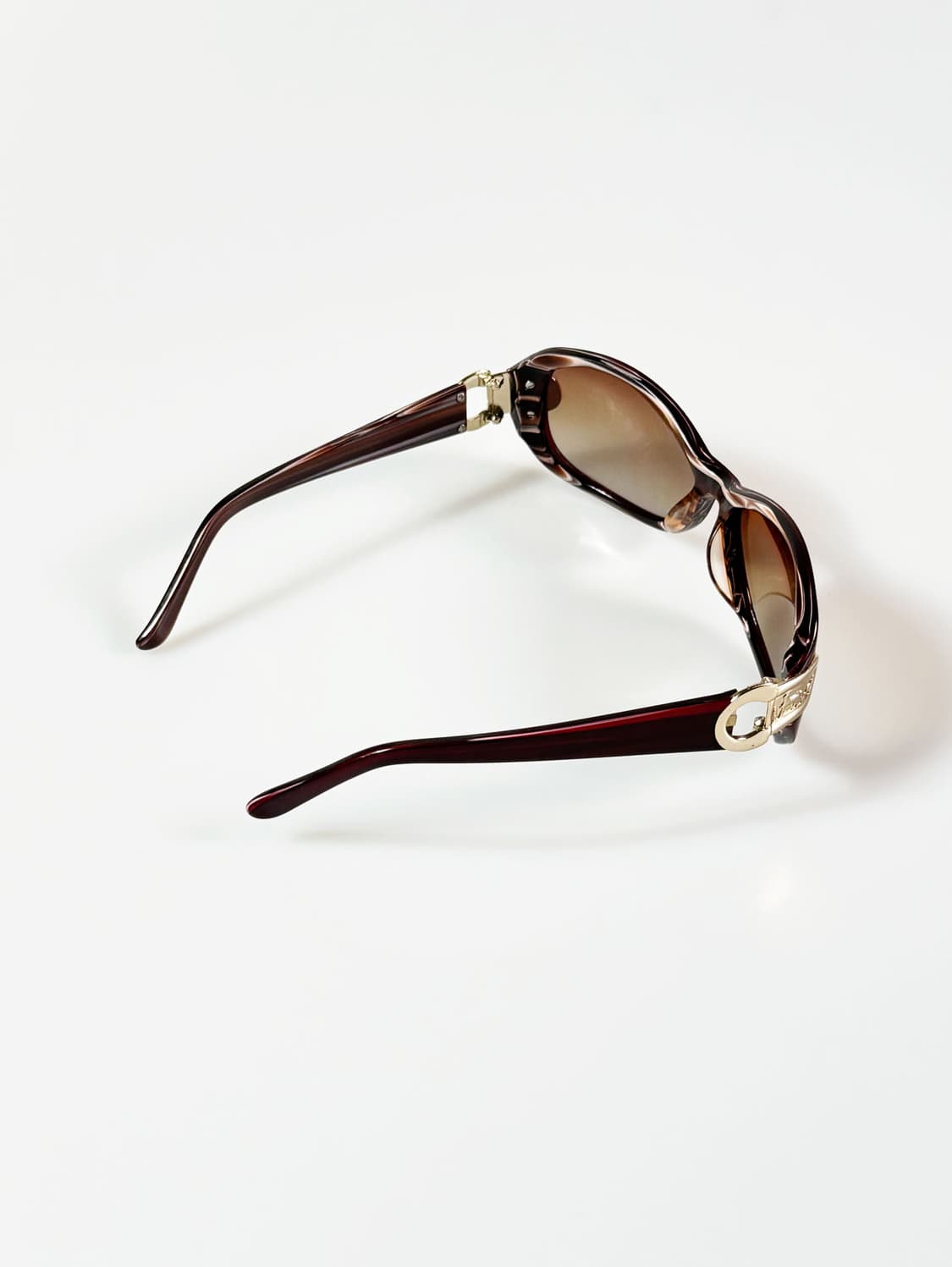 90s 버건디 볼드 스퀘어 틴트 빈티지 선글라스 상품이미지4