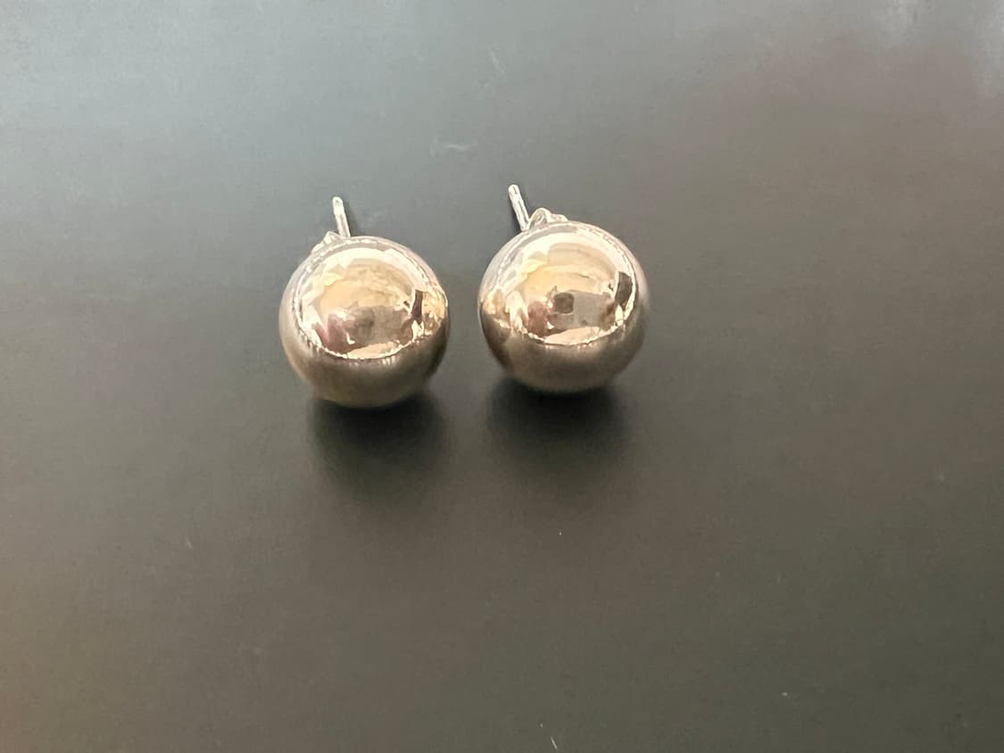 은볼 귀걸이+목걸이 셋트(10mm) 상품이미지2