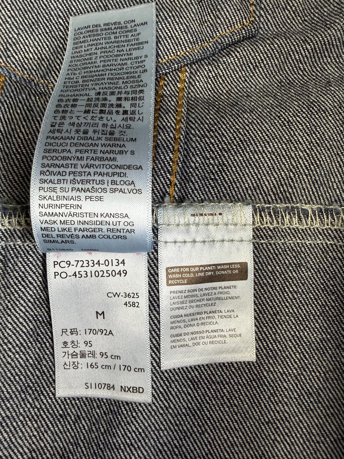 (M,L,XL) 리바이스 타입 IIl 트러커 자켓 72334-0134 상품이미지5