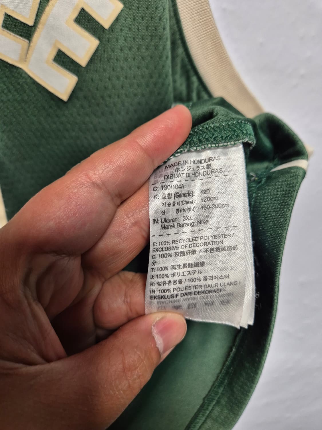 나이키 야니스 아데토쿤보 벅스 유니폼 34번 그린 3XL 상품이미지9