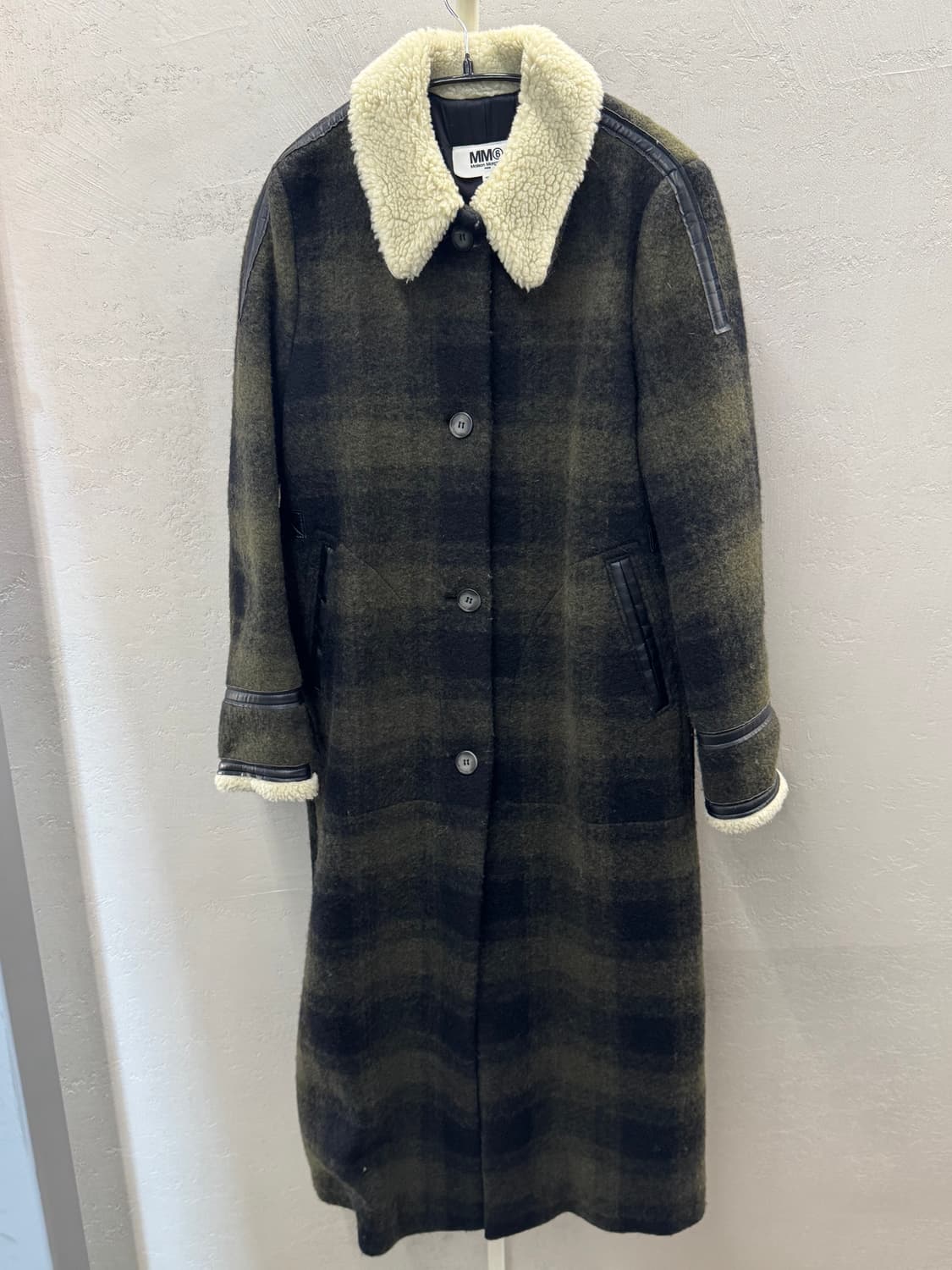 MM6 메종마르지엘라 정품 체크 롱코트 42 상품이미지2