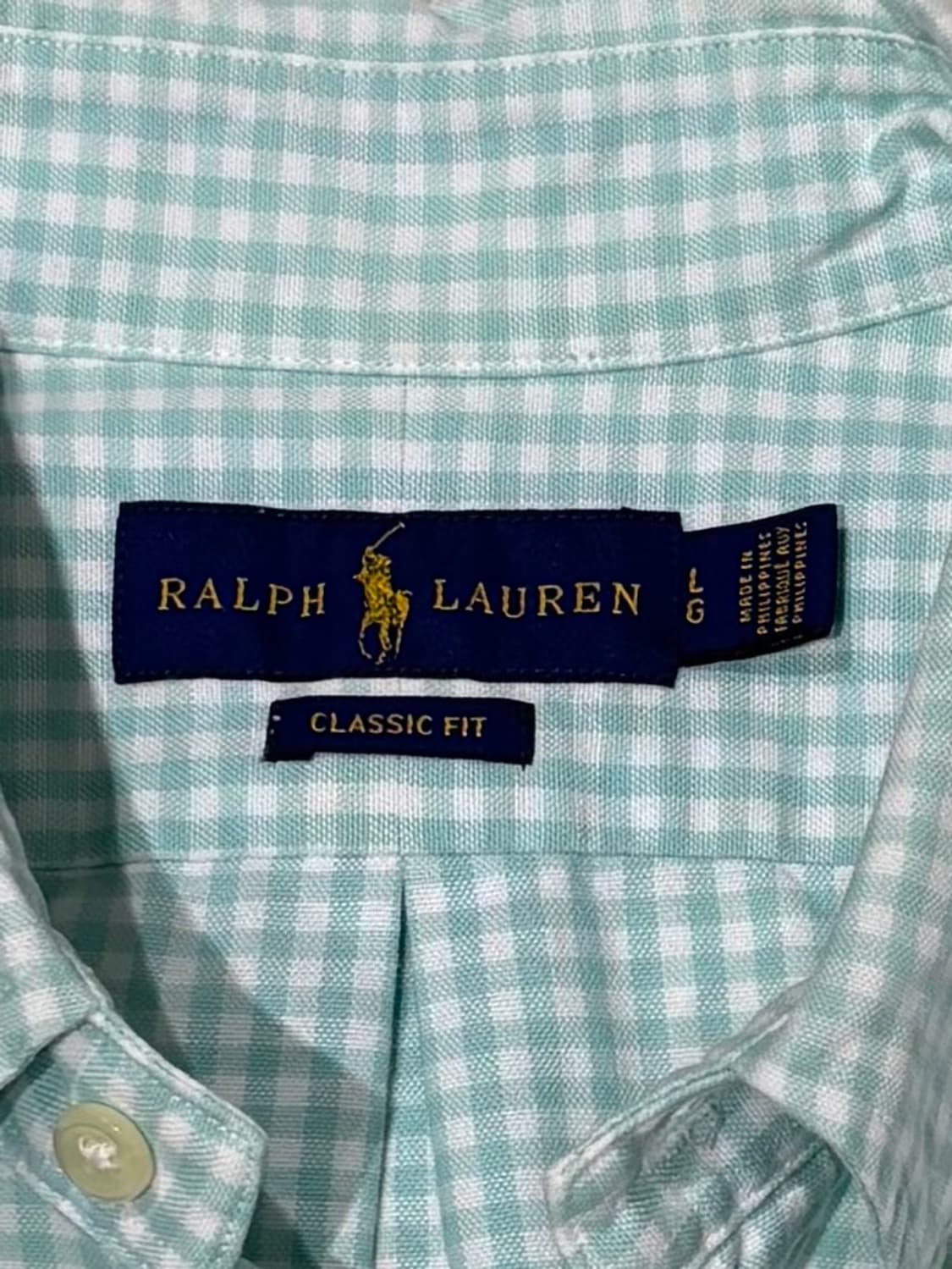 폴로랄프로렌 멀티포니 민트 체크 반팔 셔츠 상품이미지6