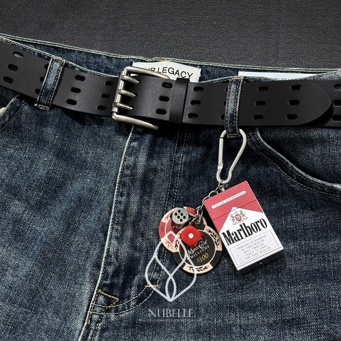 🌗 Biker punched belt / 바이커 펀칭 볼드 벨트 상품이미지1