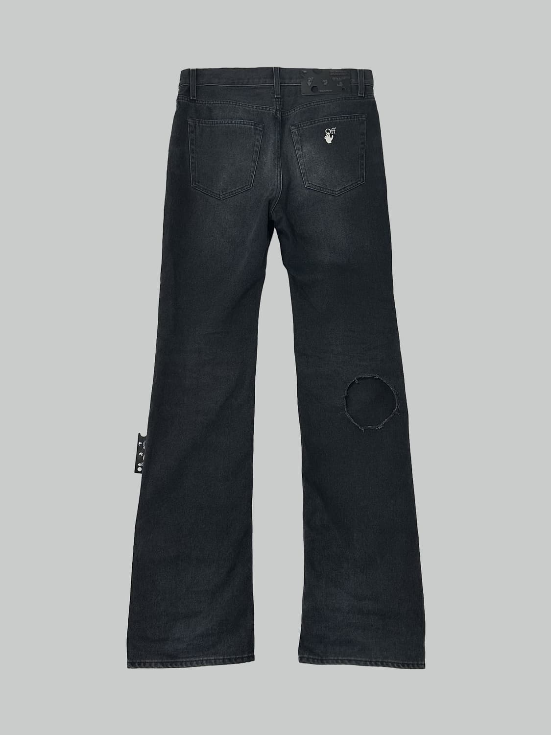 오프화이트 펀칭 플레어 데님 상품이미지2