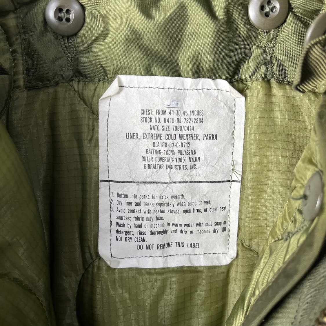 [Military] M65 피쉬테일 오리지널 개파카 상품이미지6