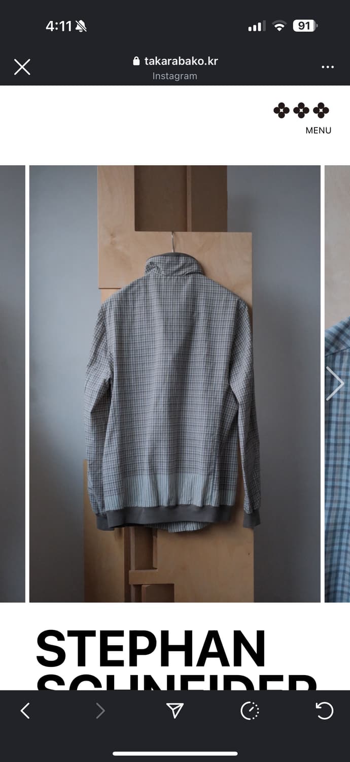 stephan schneider 체크 블루종 3 상품이미지2