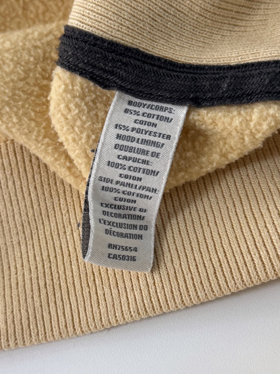 아베크롬비 00‘s 오버사이즈 빈티지옐로우 해비웨이트 후드집업 상품이미지4