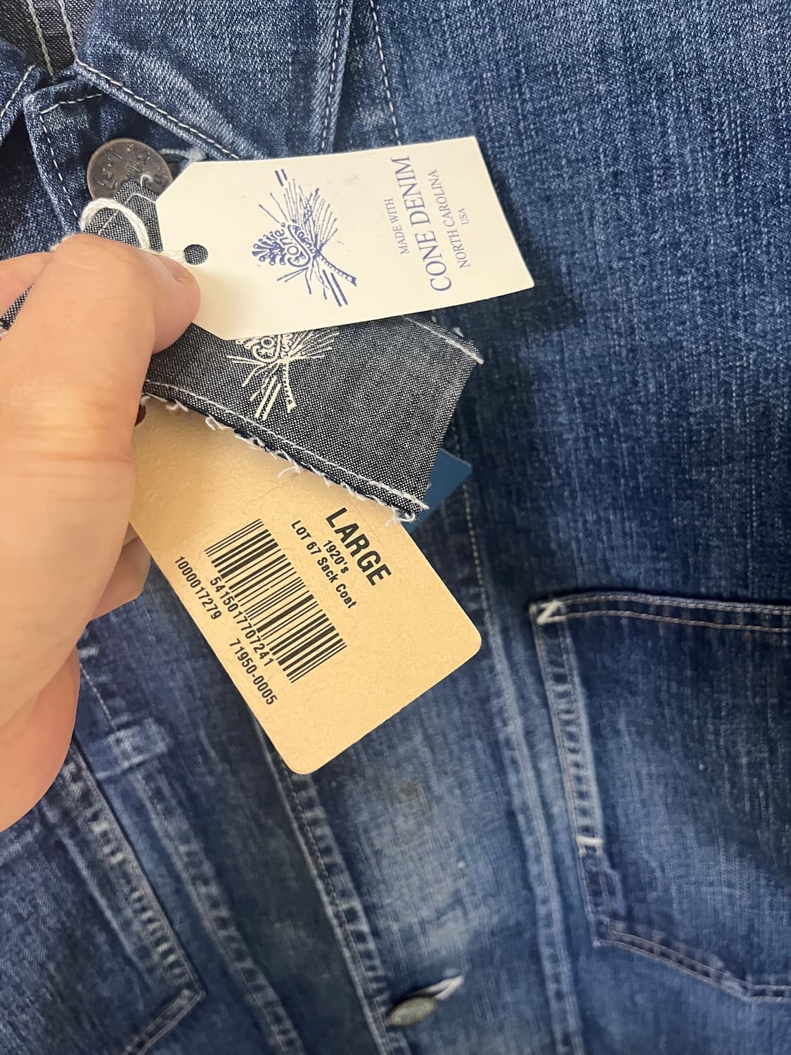 리바이스빈티지클로딩 LVC1920 Lot67 Sack Coat 콘밀 L 상품이미지4