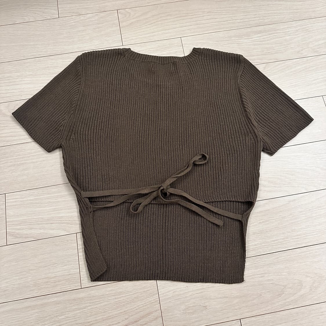 오디에르(ODER) 린넨 스트링 풀오버 반팔 니트 상품이미지7