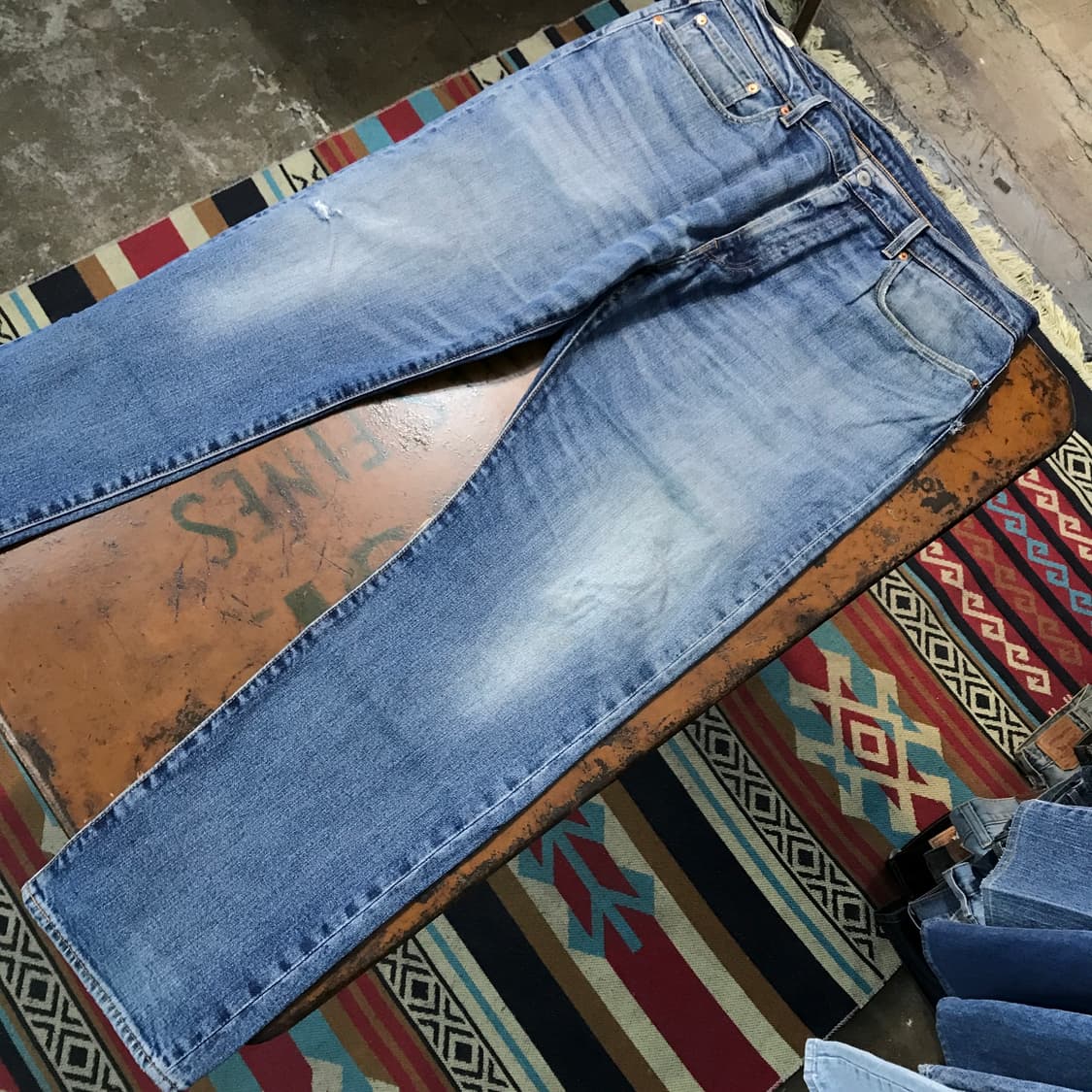 리바이스 502 중청 스판 데님 팬츠 허리 39 40 빅사이즈 상품이미지4