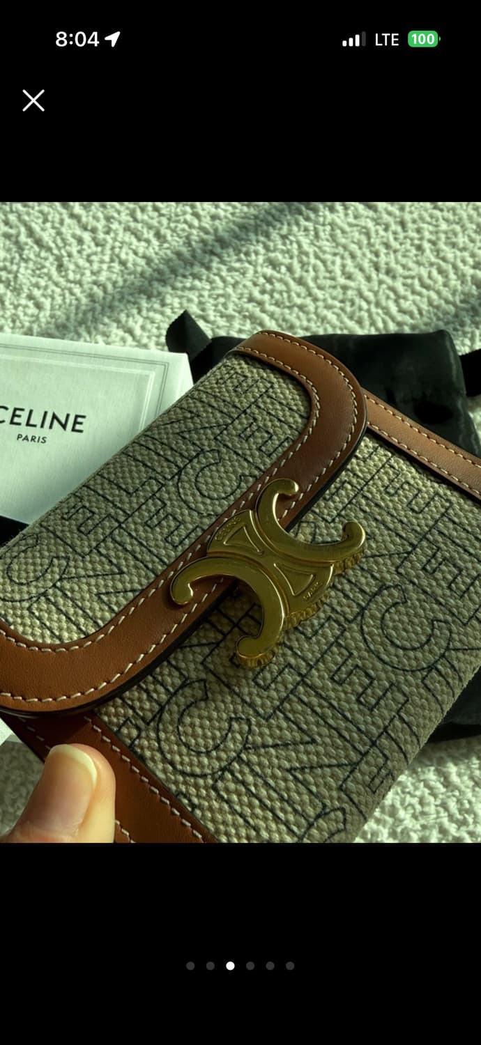 셀린느 트리옹프 캔버스 반지갑 상품이미지3