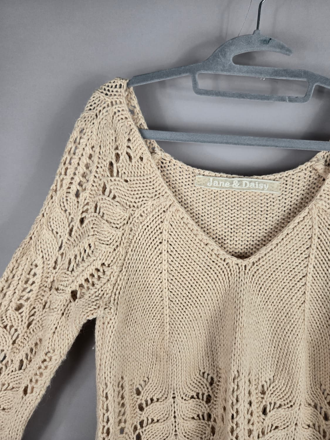 [무료배송]제인&데이지 F 여성 보헤미안 그물 하프 니트 상품이미지3