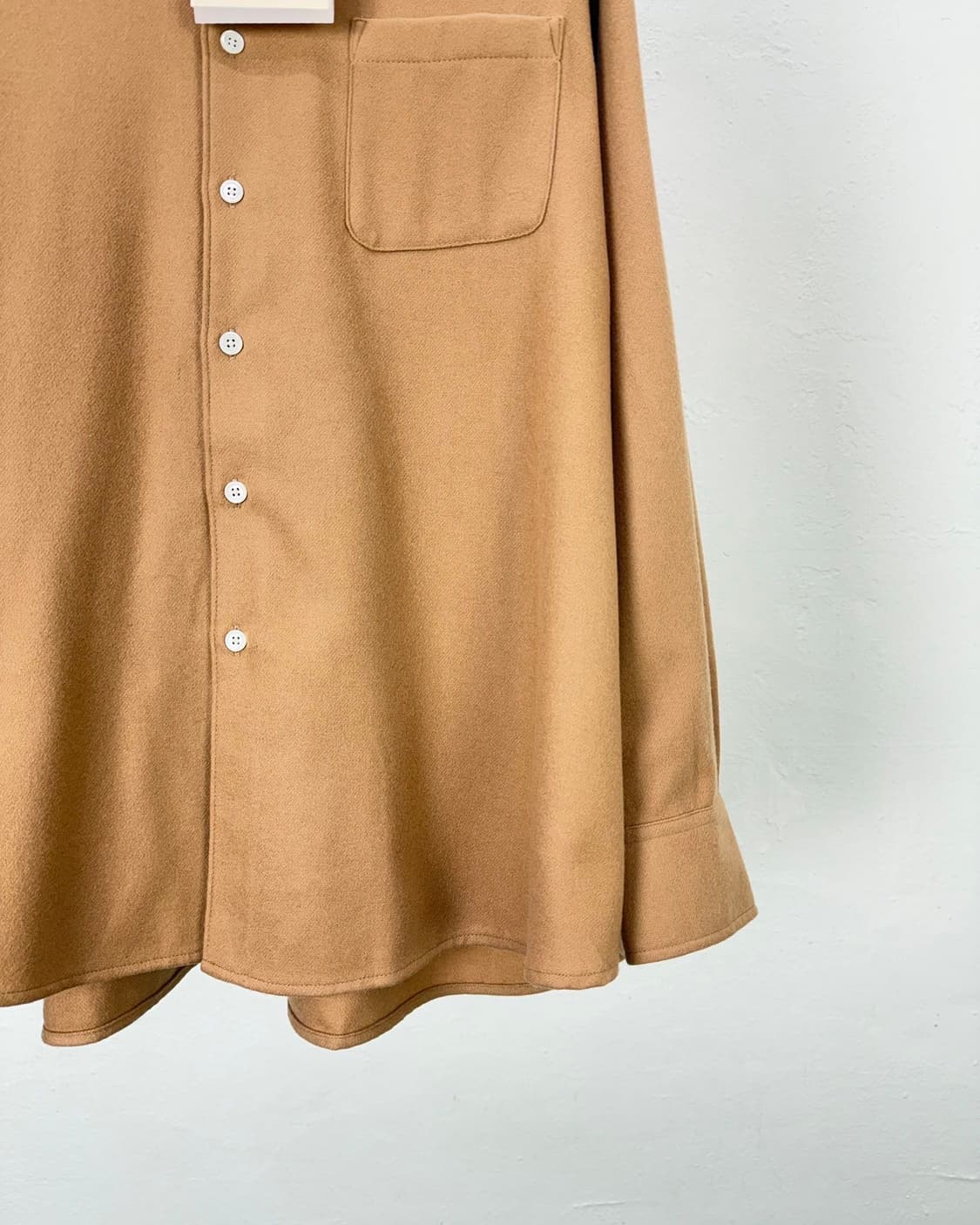 아워레가시 버로우드 카멜 오버 울 셔츠 상품이미지5