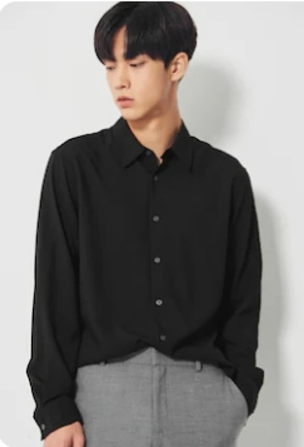 에잇세컨즈 솔리드 긴팔 셔츠 남방(110) 상품이미지6