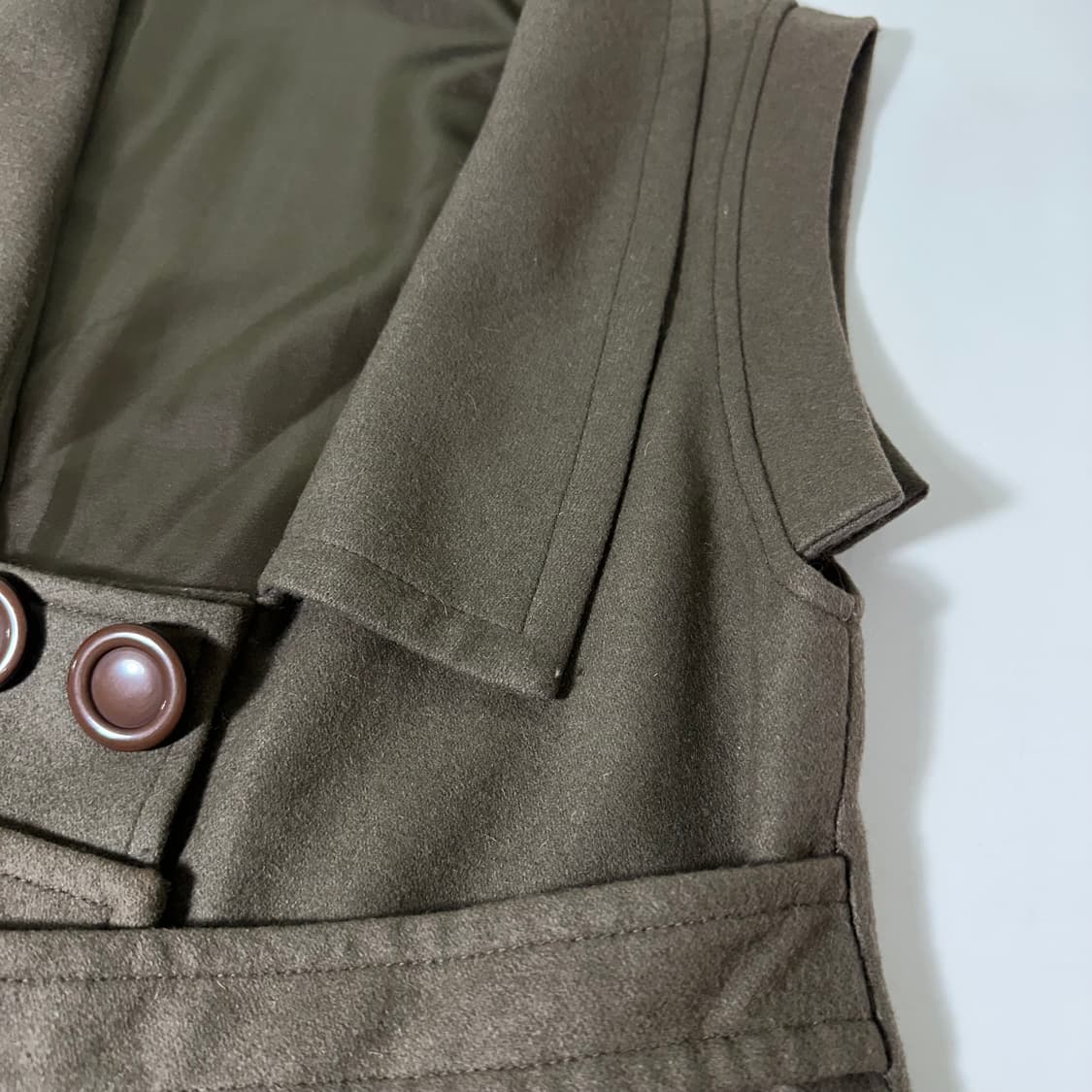 2 우먼M 마크바이 마크제이콥스 카키그레이 슬리브리스 울자켓 상품이미지3