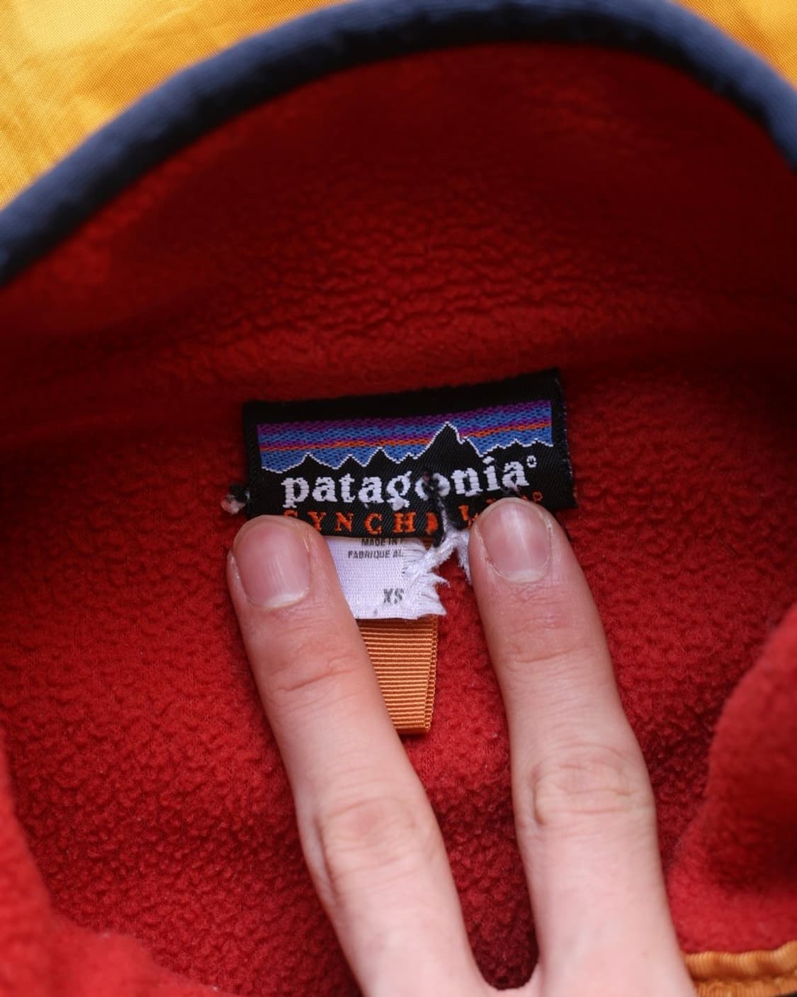 파타고니아 00s 마수피얼 신칠라 하프집업 플리스 딥 레드 XS 상품이미지2