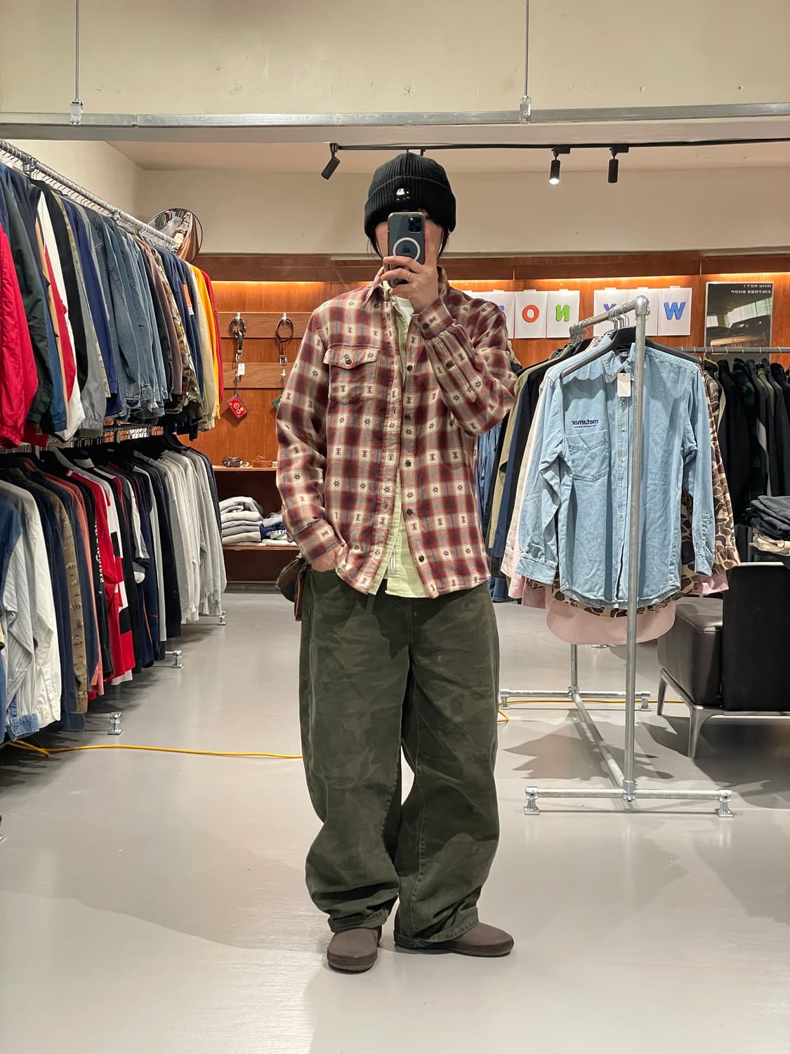 빈티지 나바호 체크 셔츠 상품이미지2