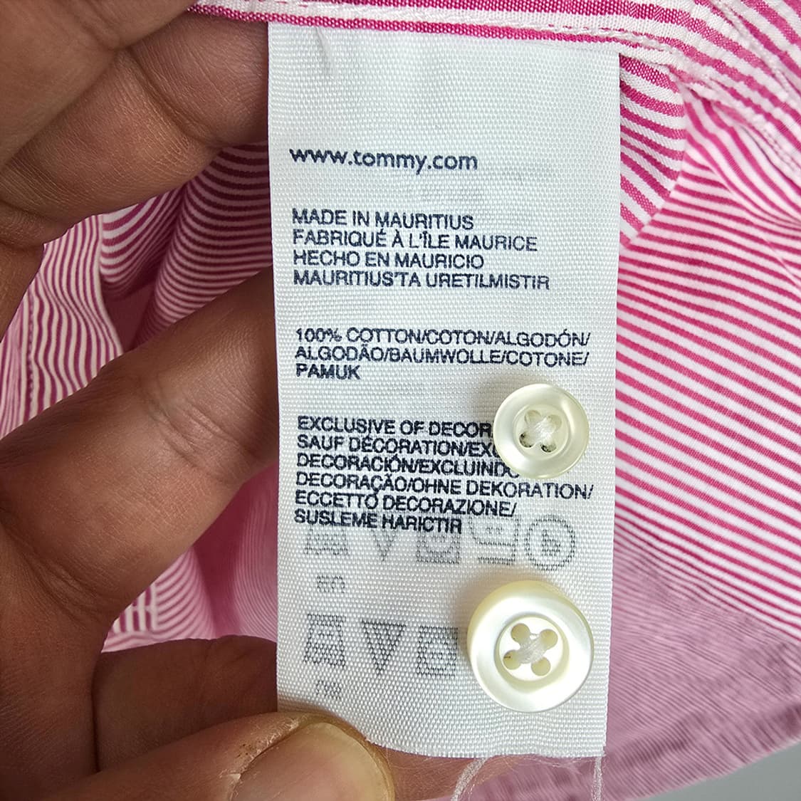 타미힐피거 클래식핏 스트라이프 셔츠 L 상품이미지6