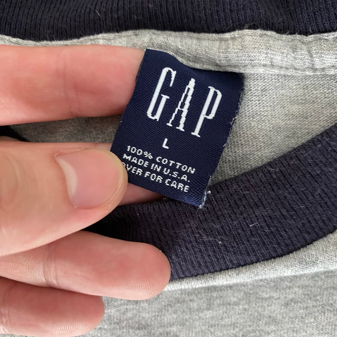 (L) 90s 빈티지 올드갭 Gap 링거 티셔츠 링거티 상품이미지2