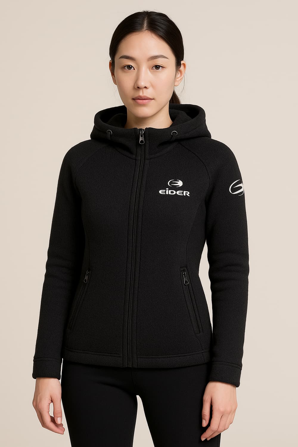 (레어템)아이더(EIDER) 여성 니트 캐주얼 플리스 기모후드 집업 M 상품이미지1