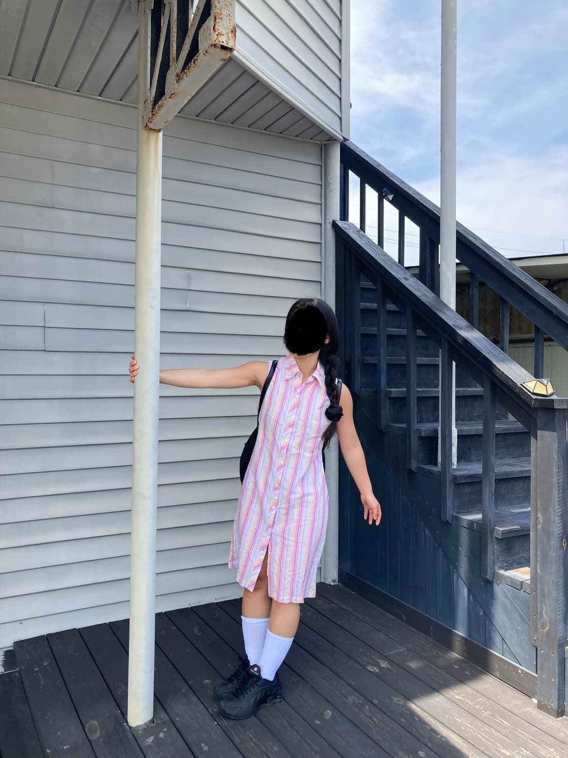 vintage striped dress 상품이미지8