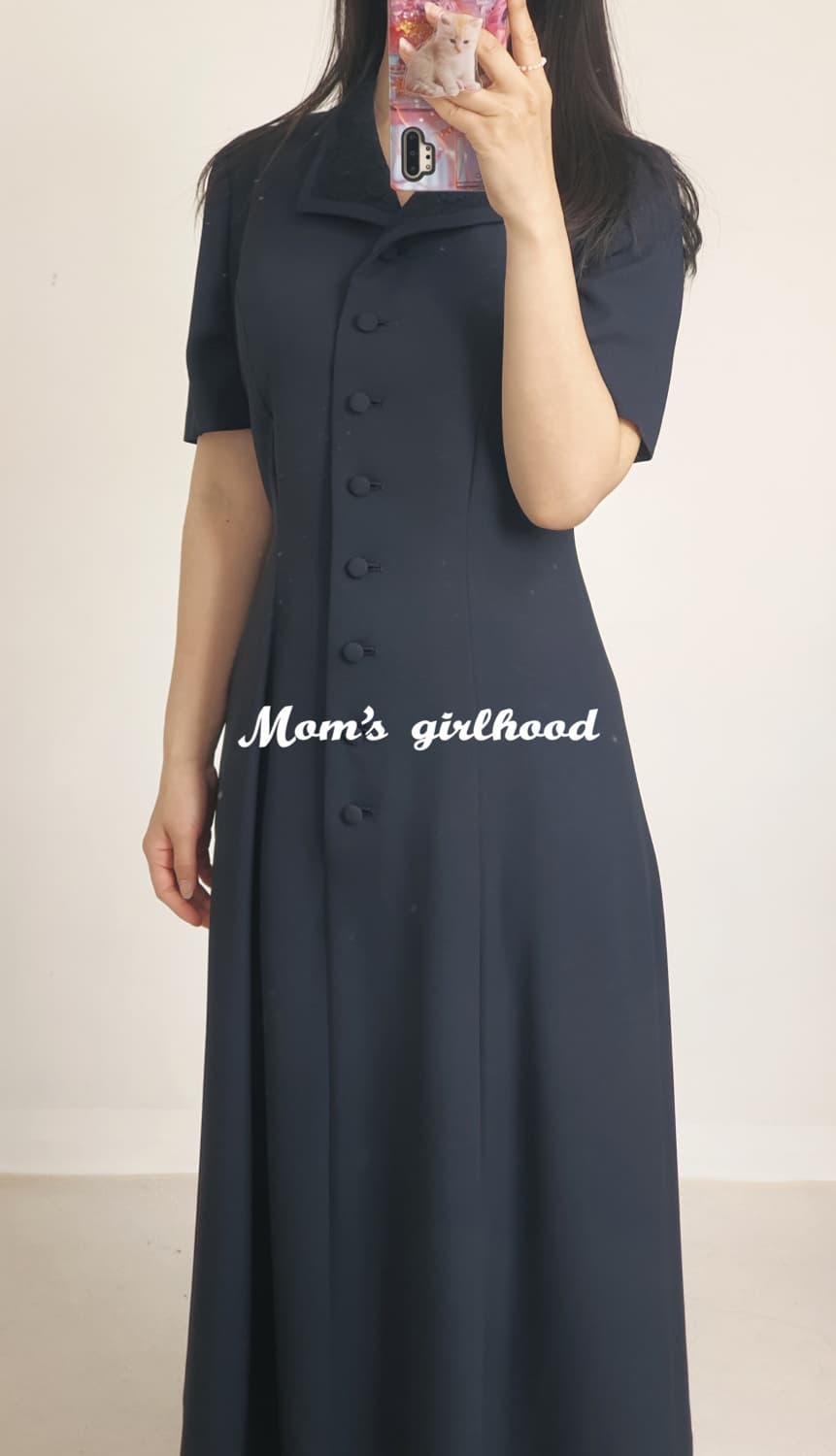 빈티지 네이비 클래식 셋업 원피스 상품이미지10